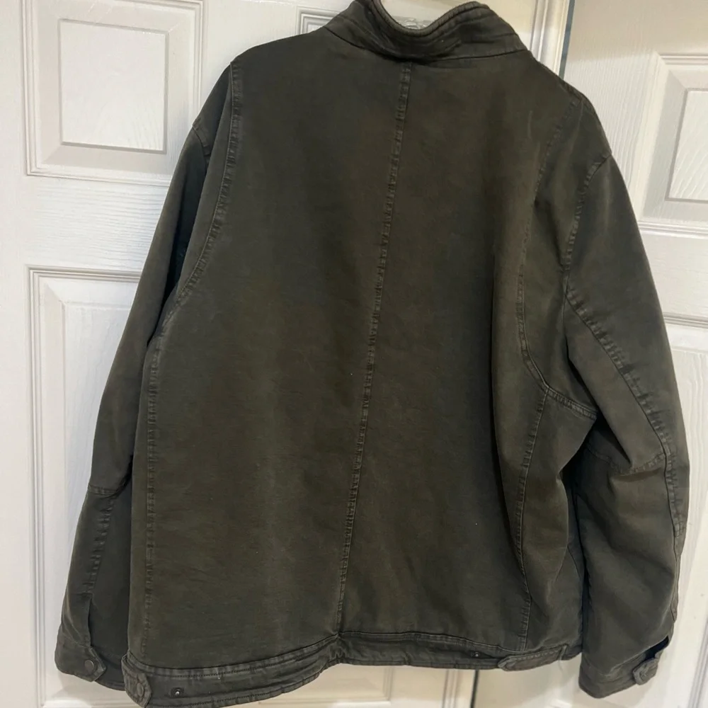 Levi's Men sz XXL Olive Green Zip/Snap Front‎ Utility Jacket gorpcore grunge